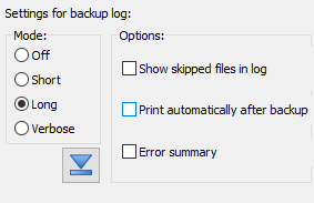 Log settings